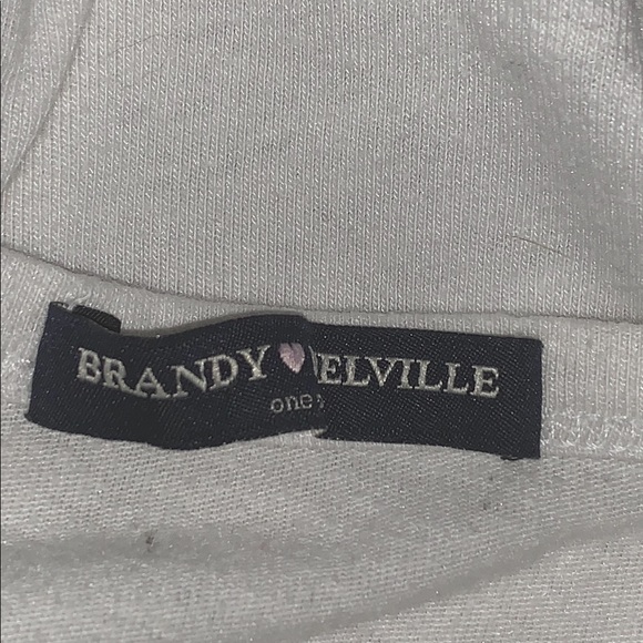 ✰ Brandy Melville/JGalt white t w/ Rose sleeve - Picture 3 of 3